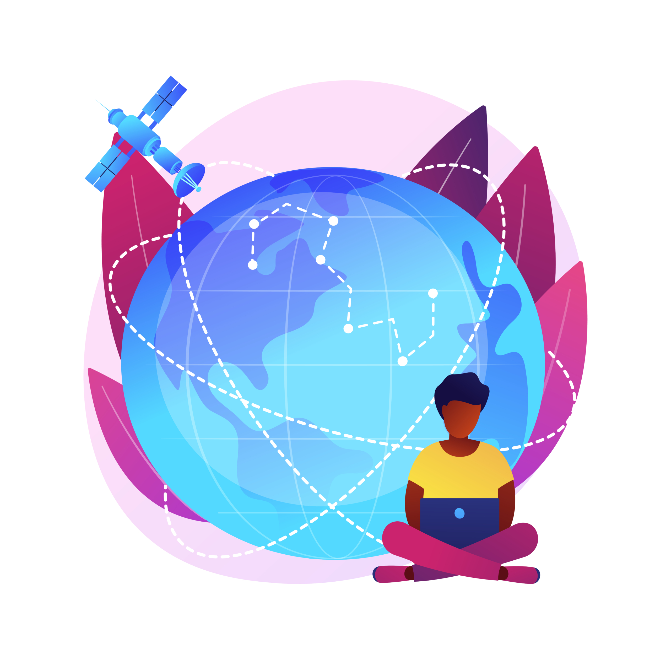 Planet satellite vector concept metaphor